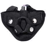 TS8693 - Tantus Velvet Vibrating Harness Onyx