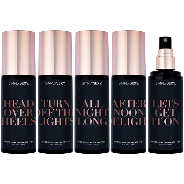 SIMPLY SEXY PHEROMONE BODY MIST BUNDLE (25 PCS) INCLUDES 5 TESTER, 20 PHEROMONE BODY MIST, 1 ACRYLIC DISPLAY