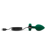 VIBRATING JEWEL PLUG | M/L | EMERALD GREEN