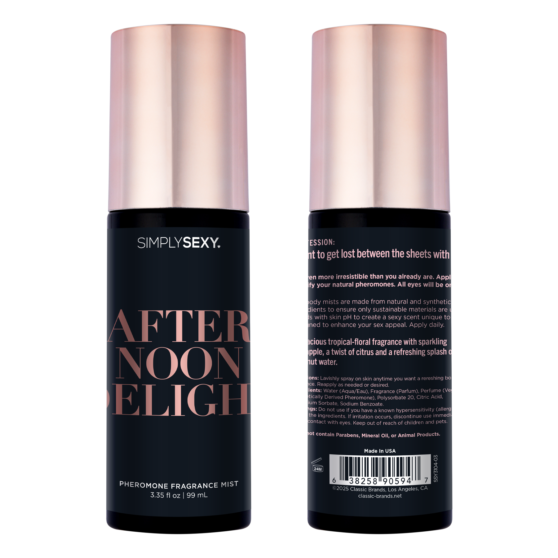 SIMPLY SEXY PHEROMONE BODY MIST - AFTERNOON DELIGHT - 3.35 floz | 99mL